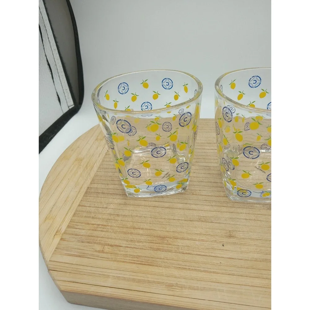 Vintage Ciroc‎ & Yellow Lemon Lowball  Glasses 3